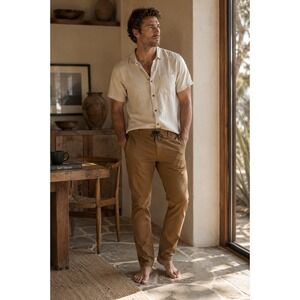 ROARK LAYOVER TRAVELER Pants Men 32 DARK KHAKI Travel ADVENTURE